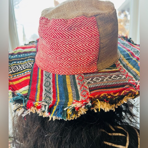 Himalayan Hemp Hippie Sunhat with Wide Brim Sustainable and Eco Friendly - Picture 4 of 4
